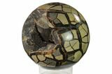 Polished Septarian Geode Sphere - Removable Section #137936-5